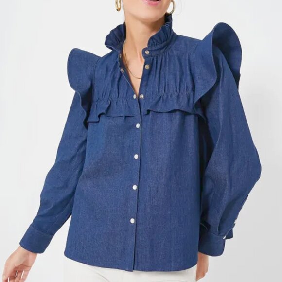 Tuckernuck Winnie Denim Blouse - Picture 2 of 6